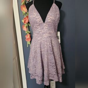 NWT Emerald Sundae Shimmer Lace Semi Formal  Mini Dress Size XXL